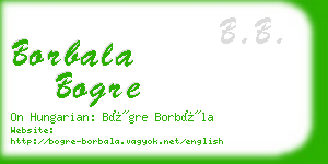 borbala bogre business card